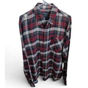 Jackson Hole Men's XL Flannel Shirt Rustic Plaid 100% Cotton Gorpcore